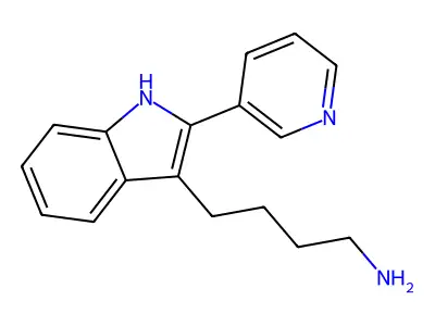 4-(2-pyridin-3-yl-1H-indol-3-yl)butan-1-amine structure