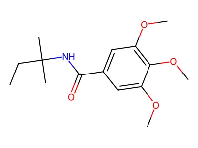 3,4,5-trimethoxy-N-(2-methylbutan-2-yl)benzamide structure