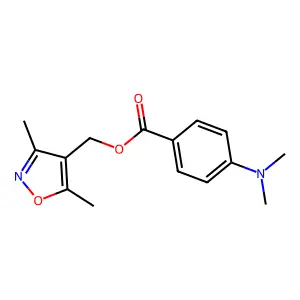4-(Dimethylamino)benzoic acid (3,5-dimethyl-4-isoxazolyl)methyl ester structure
