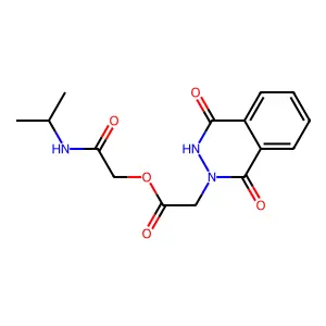 [2-oxo-2-(propan-2-ylamino)ethyl] 2-(1,4-dioxo-3H-phthalazin-2-yl)acetate structure