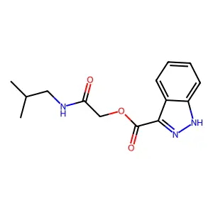 [2-(2-methylpropylamino)-2-oxoethyl] 1H-indazole-3-carboxylate structure