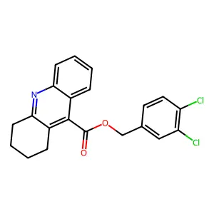 3,4-Dichlorobenzyl 1,2,3,4-tetrahydro-9-acridinecarboxylate structure