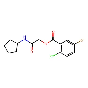 [2-(Cyclopentylamino)-2-oxoethyl] 5-bromo-2-chlorobenzoate structure