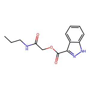 [2-oxo-2-(propylamino)ethyl] 1H-indazole-3-carboxylate structure