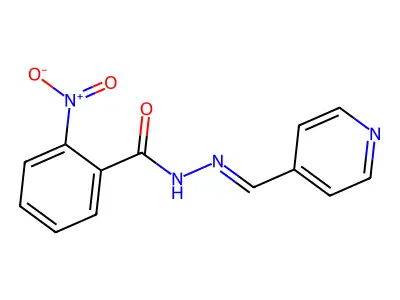 2-nitro-N-[(E)-pyridin-4-ylmethylideneamino]benzamide structure