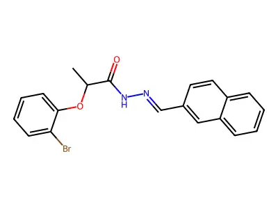 2-(2-bromophenoxy)-N-[(E)-naphthalen-2-ylmethylideneamino]propanamide structure