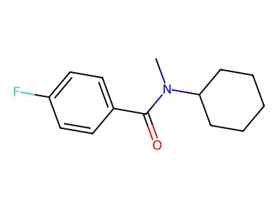 N-cyclohexyl-4-fluoro-N-methylbenzamide structure