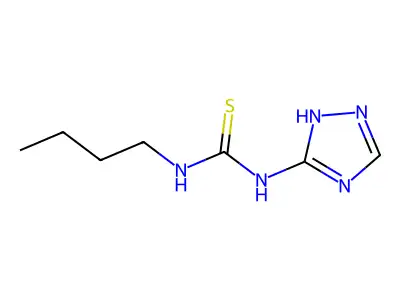 1-butyl-3-(1H-1,2,4-triazol-5-yl)thiourea structure