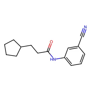 N-(3-氰基苯基)-3-环戊基丙酰胺 structure