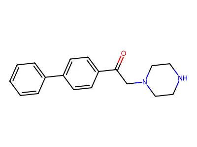 1-(1,1'-Biphenyl-4-yl)-2-piperazin-1-ylethanone structure