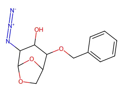 4-Azido-2-phenylmethoxy-6,8-dioxabicyclo[3.2.1]octan-3-ol structure