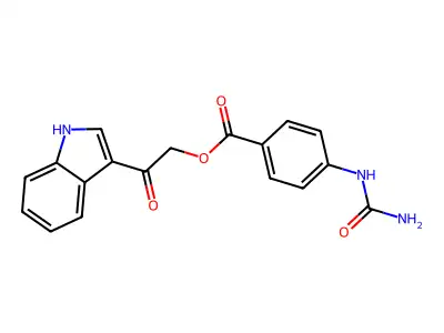 [2-(1H-indol-3-yl)-2-oxoethyl] 4-(carbamoylamino)benzoate structure