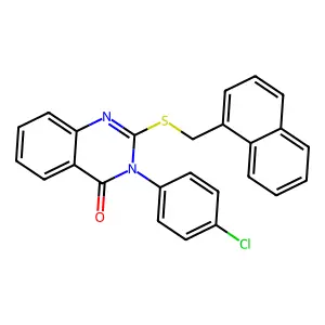 3-(4-Chlorophenyl)-2-((1-naphthylmethyl)thio)-4(3H)-quinazolinone structure