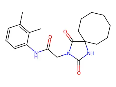 N-(2,3-dimethylphenyl)-2-(2,4-dioxo-1,3-diazaspiro[4.7]dodecan-3-yl)acetamide structure