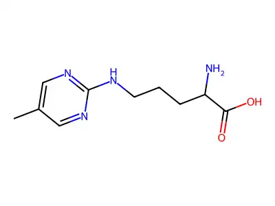 2-Amino-5-[(5-methylpyrimidin-2-yl)amino]pentanoic acid structure
