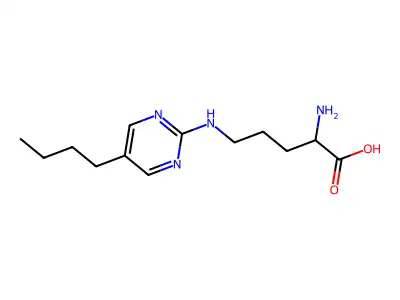 2-Amino-5-[(5-butylpyrimidin-2-yl)amino]pentanoic acid structure