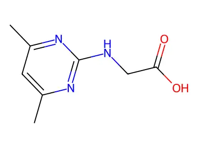 Glycine, N-(4,6-dimethyl-2-pyrimidinyl)- structure