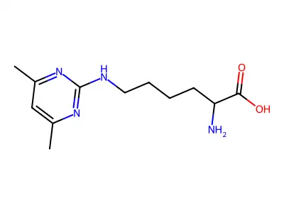 2-Amino-6-[(4,6-dimethylpyrimidin-2-yl)amino]hexanoic acid structure