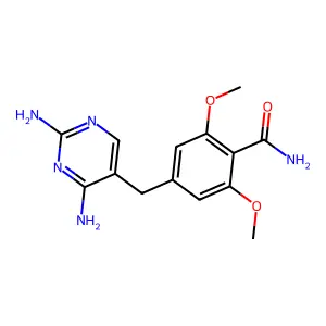 Benzamide, 4-((2,4-diamino-5-pyrimidinyl)methyl)-2,6-dimethoxy- structure