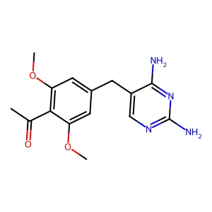 Acetophenone, 4-(2,4-diamino-5-pyrimidinylmethyl)-2,6-dimethoxy- structure