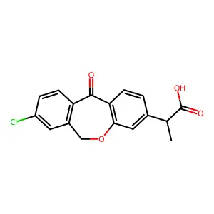 Dibenz(b,e)oxepin-3-acetic acid, 6,11-dihydro-8-chloro-alpha-methyl-11-oxo- structure