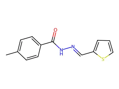 4-methyl-N-[(E)-thiophen-2-ylmethylideneamino]benzamide structure