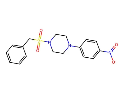 1-(Benzylsulfonyl)-4-(4-nitrophenyl)piperazine structure