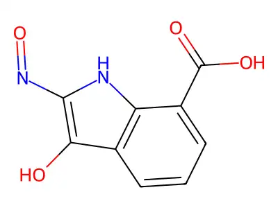 2-(Hydroxyamino)-3-oxo-3H-indole-7-carboxylic acid structure