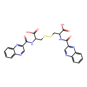 Cystine, N,N-bis(2-quinoxaloyl)-, L- structure
