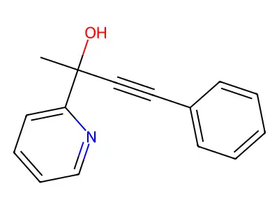alpha-Methyl-alpha-(2-phenylethynyl)-2-pyridinemethanol structure