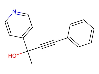4-Pyridinemethanol, alpha-methyl-alpha-(phenylethynyl)- structure