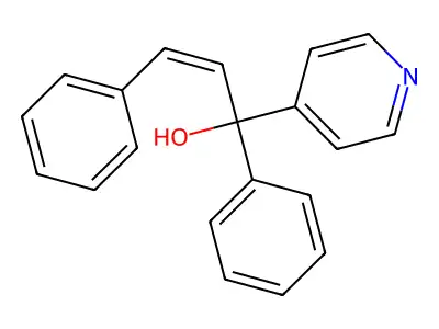 cis-alpha-Phenyl-alpha-(2-phenylvinyl)-4-pyridinemethanol structure