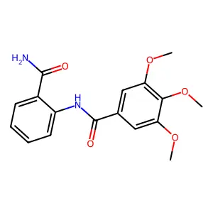N-(2-carbamoylphenyl)-3,4,5-trimethoxybenzamide structure