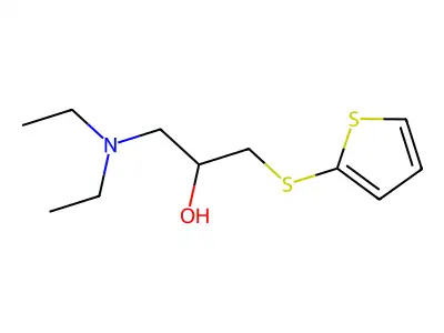 2-Propanol, 1-(diethylamino)-3-(2-thienylthio)- structure