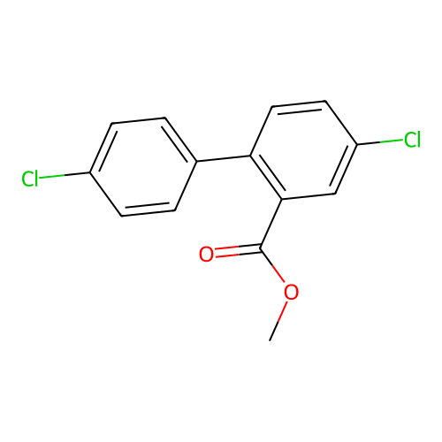 [1,1'-Biphenyl]-2-carboxylic acid, 4,4'-dichloro-, methyl ester structure