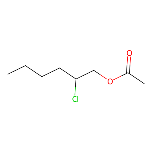 1-Hexanol, 2-chloro, acetate structure