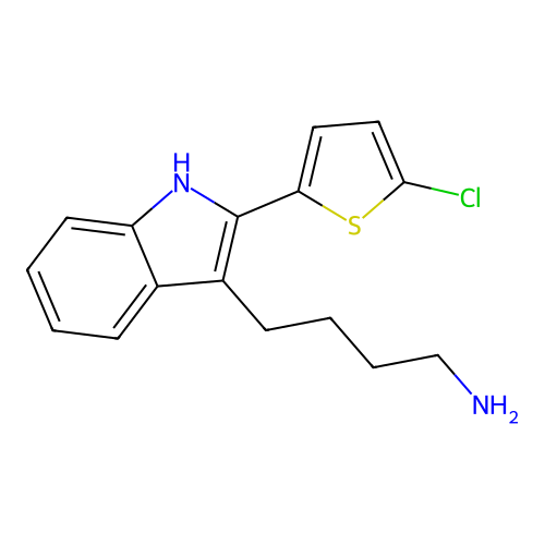 4-[2-(5-chlorothiophen-2-yl)-1H-indol-3-yl]butan-1-amine structure