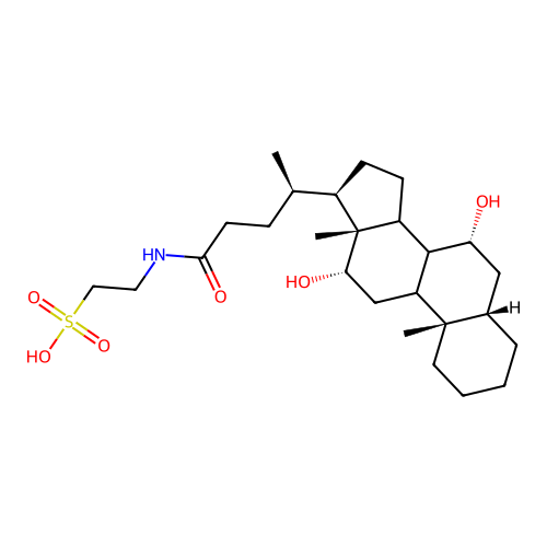 Tauro-7,12-dihydroxycholanic acid structure