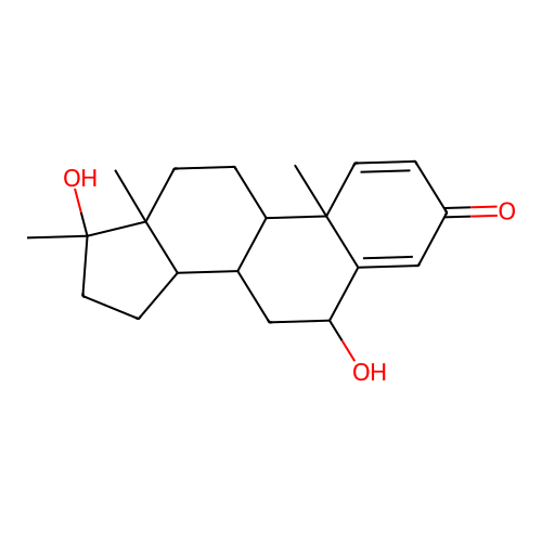 6,17-Dihydroxy-17-methylandrosta-1,4-dien-3-one structure