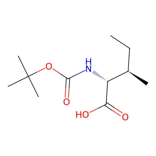 Boc-D-isoleucine structure
