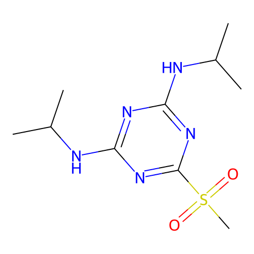 1,3,5-Triazine-2,4-diamine, N,N'-bis(1-methylethyl)-6-(methylsulfonyl)- structure