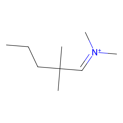 2,2-Dimethylpentylidene(dimethyl)azanium structure