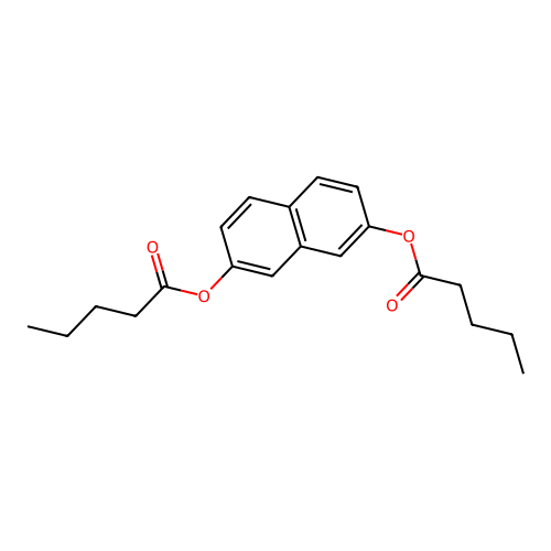 Pentanoic acid, 2,7-naphthalenediyl ester structure