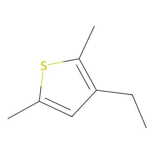 Thiophene, 3-ethyl-2,5-dimethyl structure