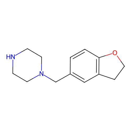 1-[(2,3-Dihydro-5-benzofuryl)methyl]piperazine structure