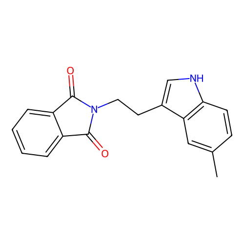 2-[2-(5-methyl-1H-indol-3-yl)ethyl]-1H-isoindole-1,3(2H)-dione structure