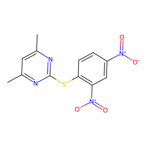 2-(2,4-Dinitro-phenylsulfanyl)-4,6-dimethyl-pyrimidine structure