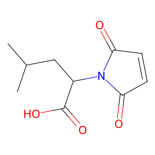 2-(2,5-二氧代吡咯-1-基)-4-甲基戊酸 structure