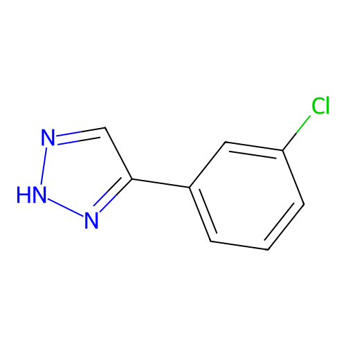 5-(3-chlorophenyl)-1H-1,2,3-triazole structure