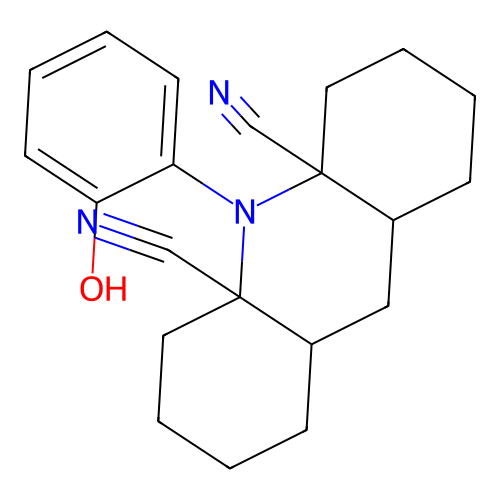 10-(2-Hydroxyphenyl)tetradecahydroacridine-4a,10a-dicarbonitrile structure